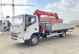 JAC N90-L (9т) КМУ SKYWAY SK508 (3,2т) БОРТ СТАЛЬ 6,2×2,55×0,6 м